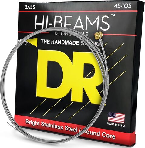 DR Strings Hi-Beam - Extra Long Scale Stainless Steel Round Core 45-105 in Kuwait