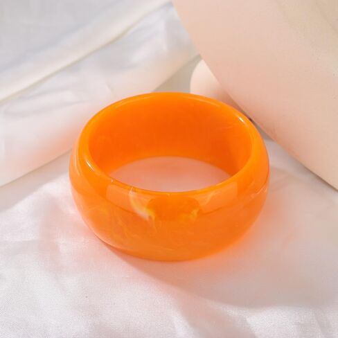 JWICOS Round Resin Bangle Bracelet for Women Acrylic Cute Chunky Bracelet for Women Exaggerated Acrylic Resin Wristband Bracelet Bangle in Saudi Arabia