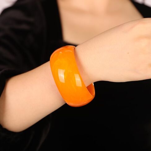 JWICOS Round Resin Bangle Bracelet for Women Acrylic Cute Chunky Bracelet for Women Exaggerated Acrylic Resin Wristband Bracelet Bangle in Saudi Arabia
