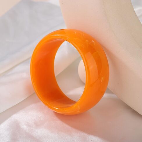 JWICOS Round Resin Bangle Bracelet for Women Acrylic Cute Chunky Bracelet for Women Exaggerated Acrylic Resin Wristband Bracelet Bangle in Saudi Arabia