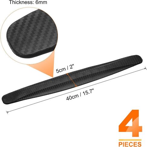 HARFINGTON 4pcs Car Bumper Guard Strip Anti-Collision Anti-Scratch Bumper Protector Trim Universal Front and Rear Bumper Guard for Cars SUV Pickup Truck, White in Saudi Arabia