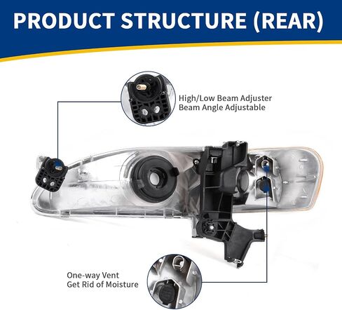 AutoSaver88 مجموعة المصباح الأمامي متوافق مع 03-08 2003 2004 2005 2006 2007 2008 Corolla headplamp repracting Black Horpenct in Saudi Arabia