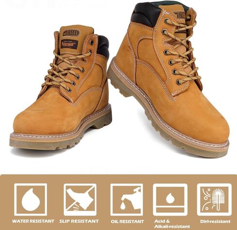 CONRAD Wheat Nubuck Work Boot Collection: Sturdy, Soft Toe, Slip-Resistant Safety Shoes for Men in Saudi Arabia