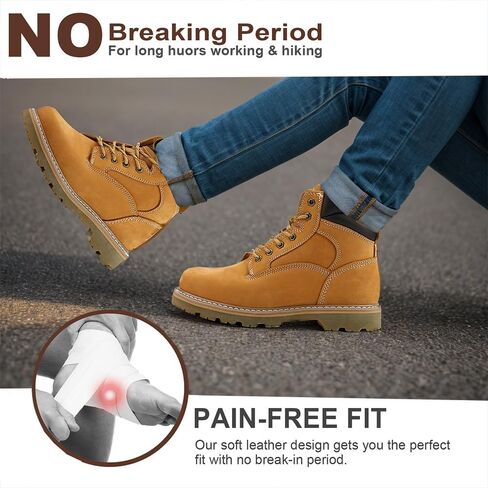 CONRAD Wheat Nubuck Work Boot Collection: Sturdy, Soft Toe, Slip-Resistant Safety Shoes for Men in Saudi Arabia