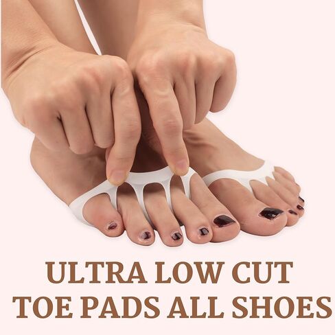 جوارب أخمص القدمين مع غطاء أخمص القدمين في إصبع القدم مع جوارب بطانة Toe Topper ثلاثية الأبعاد لصنادل الكعب in Kuwait