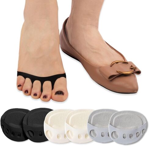 جوارب أخمص القدمين مع غطاء أخمص القدمين في إصبع القدم مع جوارب بطانة Toe Topper ثلاثية الأبعاد لصنادل الكعب in Kuwait