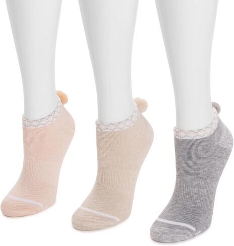 Muk Luks 3 Pack Dream Step Low Cut W/Pom in Saudi Arabia