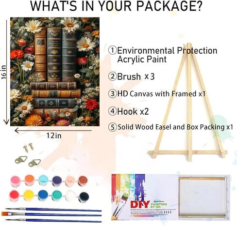 DIY African Woman Paint by Numbers for Adults Canvas, Flowers and Girl Paint by Number Kits on Canvas - Frameless Oil Painting Kits Arts and Crafts for Home Decor Gifts 16x20 inch in Kuwait