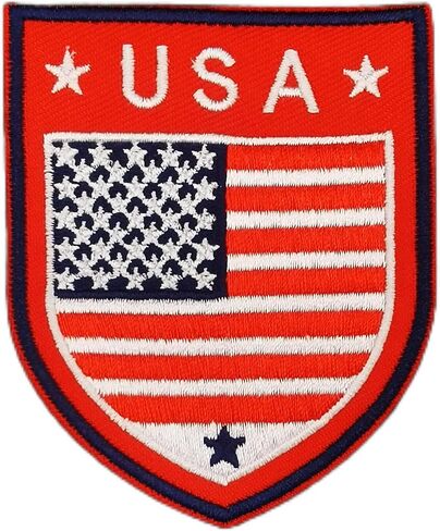 US American Flag Shield Patch Iron on Assoridique Thecedique Tactical National Flags Badge Red 2PCs in Kuwait