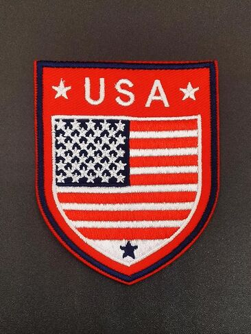 US American Flag Shield Patch Iron on Assoridique Thecedique Tactical National Flags Badge Red 2PCs in Kuwait
