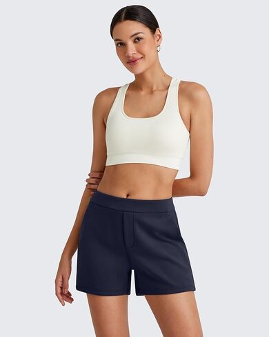 G4Free Women's 4'' Athletic Shorts Elastic High Waisted Workout Running Shorts Summer Casual Shorts with Pockets in Saudi Arabia