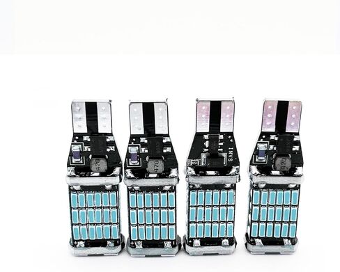 4 PCS CAR T15 LED LED LED HERLOW LIGHTS ، 6500K 4014 45SMD Chipsets Lights-Up-Up Flights ، 800lm 360 ° High Brightness Canbus Light Backup ، استبدال ضوء الفرامل العالمي لشاحنات السيارات (أحمر) in Kuwait