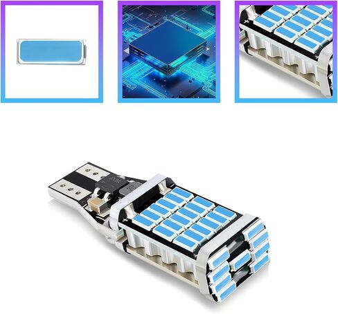 4 PCS CAR T15 LED LED LED HERLOW LIGHTS ، 6500K 4014 45SMD Chipsets Lights-Up-Up Flights ، 800lm 360 ° High Brightness Canbus Light Backup ، استبدال ضوء الفرامل العالمي لشاحنات السيارات (أحمر) in Kuwait