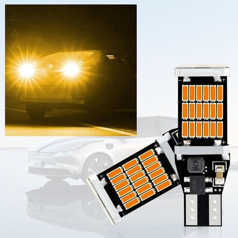 4 PCS CAR T15 LED LED LED HERLOW LIGHTS ، 6500K 4014 45SMD Chipsets Lights-Up-Up Flights ، 800lm 360 ° High Brightness Canbus Light Backup ، استبدال ضوء الفرامل العالمي لشاحنات السيارات (أحمر) in Kuwait