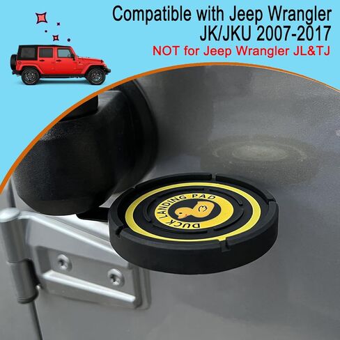 وسادة الهبوط للبط في جيب ، حامل بطة Duck Handing Mirt Mount ، حامل البط الجانبي المتوافق مع Jeep Wrangler JL Jlu & Gladiator JT ، Black in Kuwait