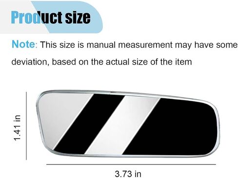 2PCS Car Rearview Blind Spot Mirror, 3.7" x 1.4" HD Glass Wide Angle Rearview Mirror, Rectangular Curved Reversing Parking Auxiliary Mirror, Universal Anti-glare Mirror for Most Cars (Rimmed) in Saudi Arabia