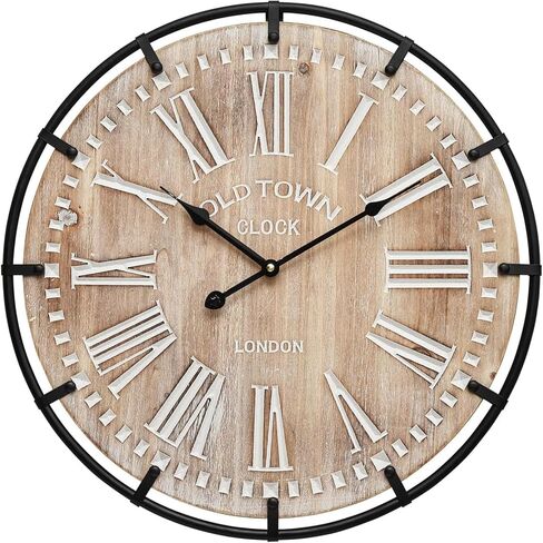 MODE HOME 29 Inch Oval Wall Clock for Living Room Decor, French Vintage Farmhouse Wall Clocks Decorative for Home, Large Wall Clock Battery Operated in Kuwait