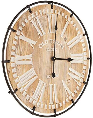 MODE HOME 29 Inch Oval Wall Clock for Living Room Decor, French Vintage Farmhouse Wall Clocks Decorative for Home, Large Wall Clock Battery Operated in Kuwait