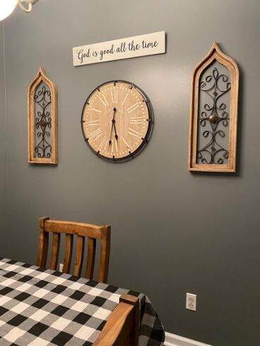 MODE HOME 29 Inch Oval Wall Clock for Living Room Decor, French Vintage Farmhouse Wall Clocks Decorative for Home, Large Wall Clock Battery Operated in Kuwait
