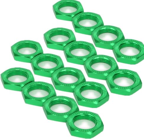 16 pcs Aluminum 17mm Wheel Nut Thread 1.0mm for 1/7 1/8 RC Model Car ARRMA 6s HSP Redcat Himoto Monster Trucks Off Road Buggy Upgraded Parts (Mixed-Color) in Kuwait