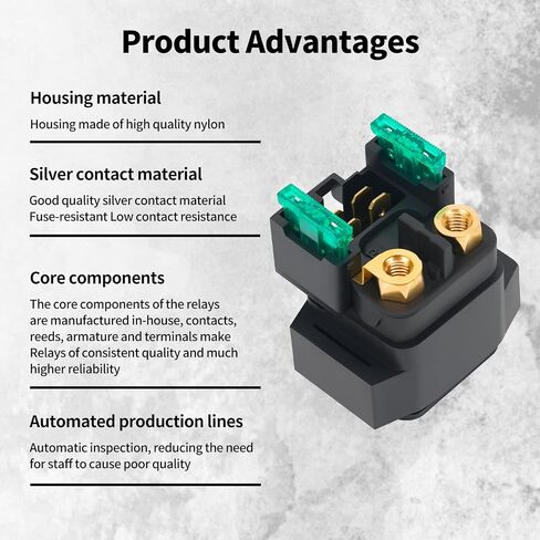Starter Solenoid Relay ATV Compatible with Yamaha YFM350A YFM 350 400 450 660 Grizzly Big Bear Kodiak Wolverine Rhino Raptor Bruin 2000 2001 2002 2003 2004 2005 2006 2007 2008 2009 in Kuwait