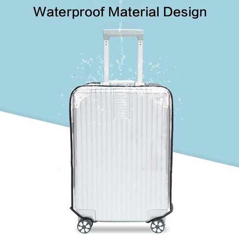 Clear PVC Suitcase Cover Luggage Protector, 20 Inch Clear Luggage Cover Waterproof, Designed for Wheeled Hardshell Suitcases (20 Inch) in Saudi Arabia