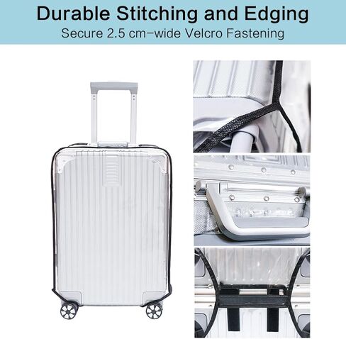 Clear PVC Suitcase Cover Luggage Protector, 20 Inch Clear Luggage Cover Waterproof, Designed for Wheeled Hardshell Suitcases (20 Inch) in Saudi Arabia