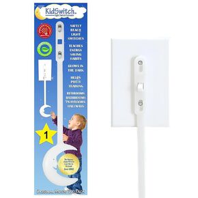 Light Switch Extender for Kids (1 Pack, Original Half Moon) - Award Winning, Easy Grab Handle, Glow-in-The-Dark