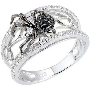 925 Sterling Silver Women's Creative Retro Stereo Black Spider Web Ring Fashion Trend Accessories Hip Hop Party Rings Women's Zodiac Rings AAA Cubic Zirconia Engagement Wedding Rings 619