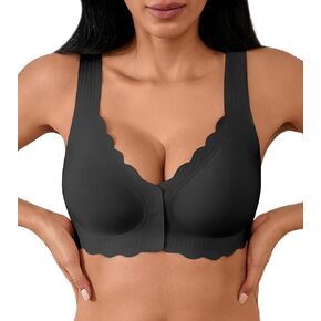 Front Closure Bras for Women Seamless Wireless Push Up Bra No Underwire Full Coverage Comfort Bras Mastectomy Bralettes