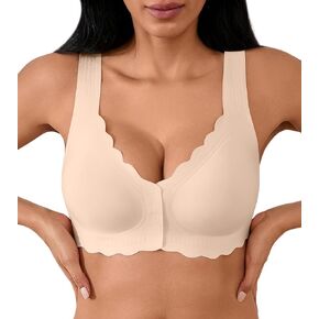 Front Closure Bras for Women Seamless Wireless Push Up Bra No Underwire Full Coverage Comfort Bras Mastectomy Bralettes in Kuwait