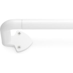 Zeerobee Curtain Rods for Windows 48 to 86, Adjustable 3/4 inch Blackout Drapery Pole Wrap Around Curtain Rods for Bedroom, 32"- 86", White