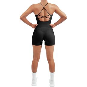 Suuksess Women 2 قطعة تمرين مجموعات شورت بعقب مع جيوب مبطنة
