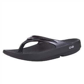 OOFOS OOlala Sandal, Black - Women’s Size 5 - Lightweight Recovery Footwear - Reduces Stress on Feet, Joints & Back - Machine Washable