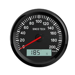 Speedometers with Odometer Trip Compass 85MM 7 Color Backlight Adjustable Waterproof for Boat Car Motorcycle with 12V 24V