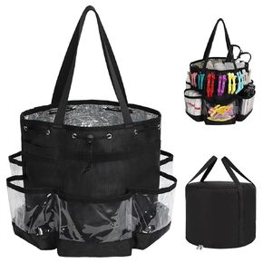 CUBETASTIC 2-Piece Hairstylist Travel Bag Set: Large Capacity, Heat Resistant, Professional Makeup & Waterproof Shower Bag