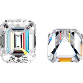 Moissanite فضفاضة الحجارة الزمردية قطع الأحجار الكريمة البيضاء د اللون