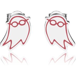 Chooro Tiny Pink Ghost Busts Earrings Horror Movie Movie Gift لها