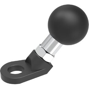 Angled Bolt Head Adapter Ball Base with 1 inch TPU Ball,CNC Aluminum Alloy & 10mm Mounting Hole Ballhead Adapter Compatible with RAM Mount Double Socket Arm for Motorcycle ATV Rearview Mirror,78012