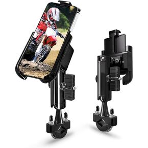 GUB Metal Motorcycle Phone Mount on Φ0.6-1.4" Handlebar for 4"-7.2" Cell Phones, Aluminum Bike iPhone Holder for Harley ATV Electric Scooter Dirt Bikes, Road Mountain Bicycle