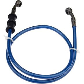 Motorcycle Brake Line,360-degree rotatable Stainless Brake Hose, Motorcycle Braided Steel Brake Clutch, Pack of 1, Flexible Brake Line for ATV Bikes Motocross Street Bikes (90mm/35.4 inch,Blue)