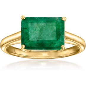 Ross-Simons 2.70 Carat Emerald Ring in 18kt Gold Over Sterling