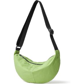 Nylon Crossbody Bag For Women Men Casual Lightweight Crescent Shoulder Hobo Purse With Wide Adjustable Strap in Kuwait