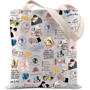 TIIMG Regency Book Lover Gift Bookworm Gift Novels Readers Book Club Tote Bag