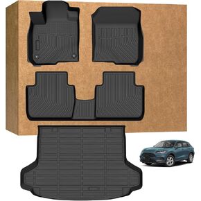 Floor Mats for 2023 2024 2025 Honda HRV & HR-V Hybrid, All Weather Custom fit Interior Accessories Floor Mats, Front & Rear Rows, and Trunk Mat for Honda