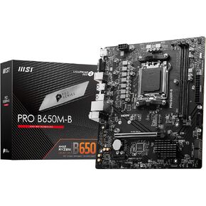 اللوحة الأم MSI PRO A620M-E، Micro-ATX - تدعم معالجات سلسلة AMD Ryzen 7000، AM5 - DDR5 Memory Boost 6400+MHz/OC، 1 x PCIe 4.0 x16، 1 x M.2 Gen4