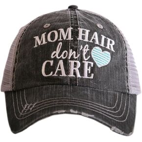 KATYDID Mom Hair Don't Care Women's Trucker Hats Caps