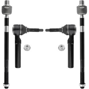 4Pcs Front Inner and Outer Tie Rods End Links Fit For Buick Enclave 2008-2017, For Chevrolet Traverse 2009-2017, For GMC Acadia 2007-16, For Saturn Outlook 2007-10 Replace# EV800572 ES800286