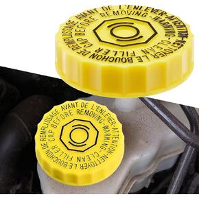 Brake Master Cylinder Reservoir Cap Replacement OEM# 4683656AB 68211910AB – Reliable Brake Fluid Cap,Yellow