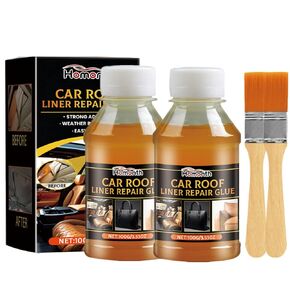 200 ML Headliner Repair Glue, Car Roof Liner Quick Repair Adhesive, Car Roof Fabric Glue with Brush